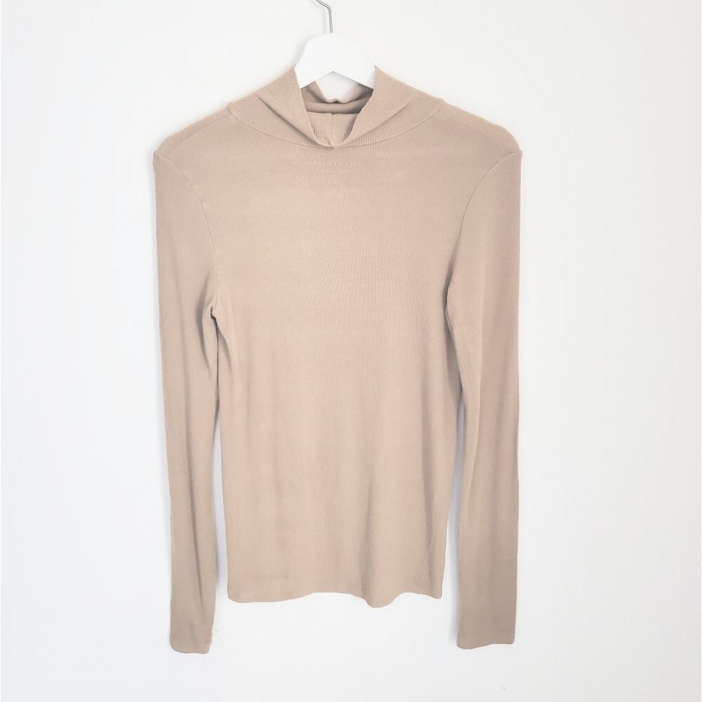American Eagle Soft & Sexy Ribbed Tissuethin Long Sleeve Size S